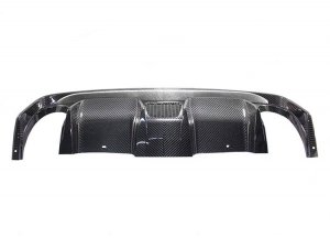 FIAT 500 Rear Diffuser - Carbon Fiber -Dual Exit - 595 Style - EU Model - White Combo